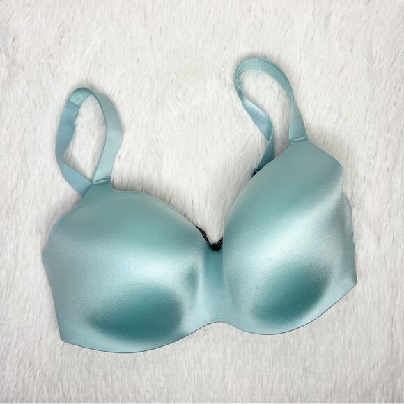 SOMA / light blue enhancing shape wireless lace trim bra / 36D - Picture 1 of 4
